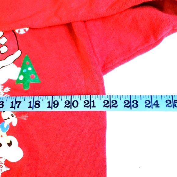 Red Vintage Christmas Sweatshirt Santa Ho Ho Ho Ulgy Xmas Sweater - Picture 3 of 11